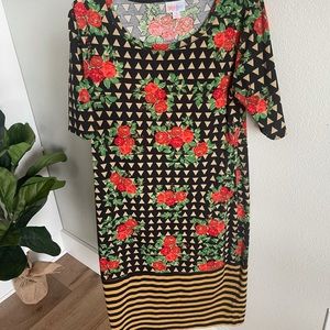 LuLaRoe Small Floral midi dress